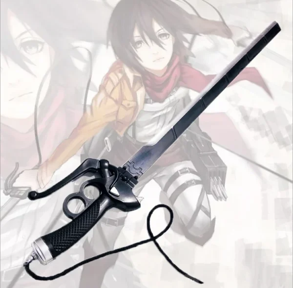 70cm/95cm Knife Gun Sword Anime Attack on Titan Eren Rivaille Mikasa Cosplay Prop Weapon 1:1 Safety PU Rubber Carnival Toy Gift - Image 7