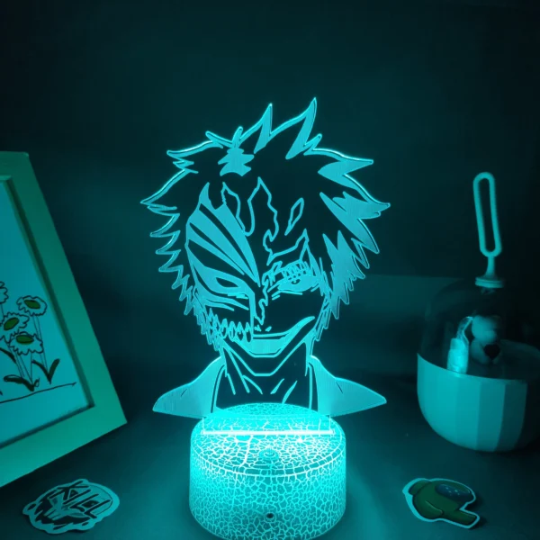Anime Bleach Figure Ichigo 3D LED Neon Nightlights Birthday Gift for Friends Otaku Bedroom Table Decor Manga Lava Lamps Grimmjow - Image 5