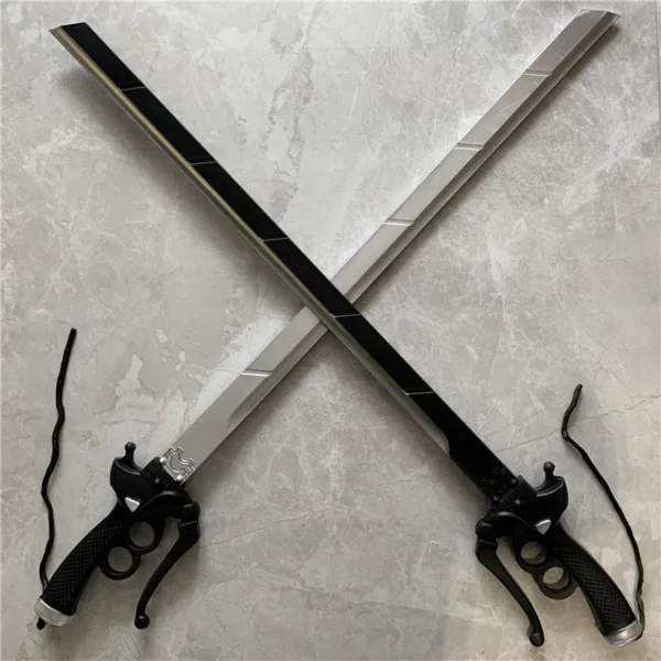 70cm/95cm Knife Gun Sword Anime Attack on Titan Eren Rivaille Mikasa Cosplay Prop Weapon 1:1 Safety PU Rubber Carnival Toy Gift - Image 4