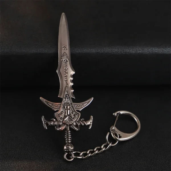 Popular Game Jewelry Series World of Warcraft Keychain Axe Weapon Sad Sword Dagger Various Weapon Key Chain Boy Fashion Jewelry - Image 9