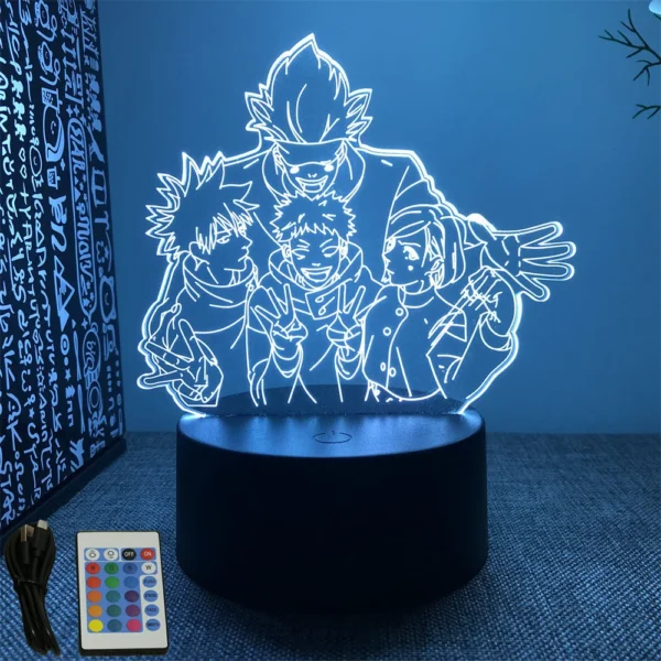 Anime Lamp Jujutsu Kaisen Led Night Light Action figure Satoru Gojo Nightlight Anime Decoration Lamp Bedroom Kids Birthday Gifts - Image 8