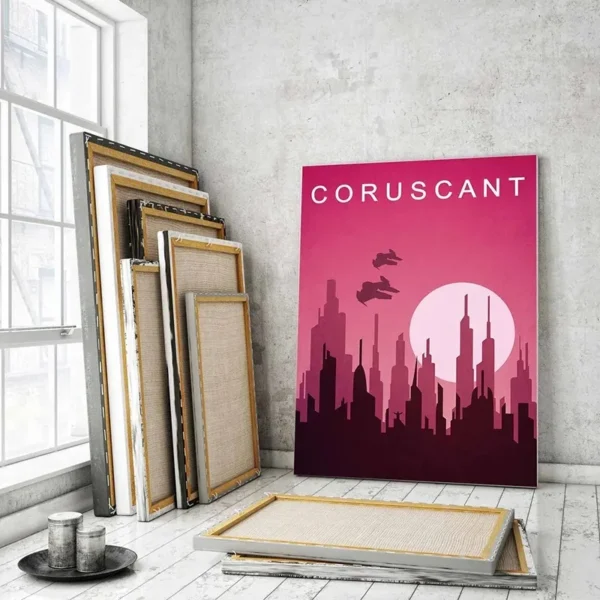 Minimalist Movie Poster Tatooine Hoth Endor Coruscant Mustafar Naboo Wall Art Picture Canvas Print Room Home Decor Painting Gift - Image 3