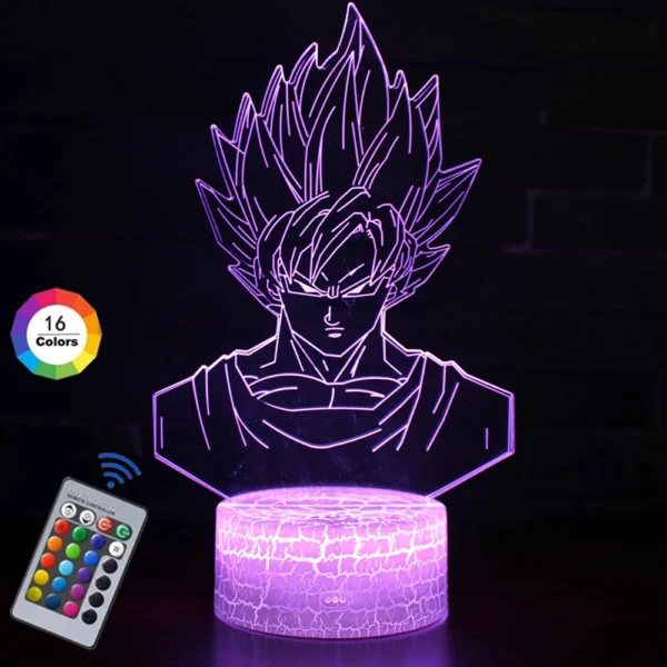 3D Lamp LED Night Light USB charging Anime Goku Vegeta Dragon Ball Z Super Saiyan Goku Jiren Broly Table Lamp Gift 7/16 Colors - Image 8