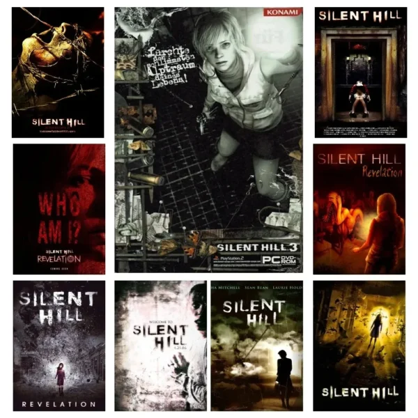 Classic Movie Horror Thriller Silent Hill Canvas Wall Art Home Decor Room Decor Digital Painting Living Room Restaurant