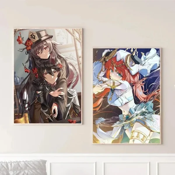 Popular Games Genshin Impact Anime Posters and Prints Canvas Printing Wall Modern Art Picture for Living Room Home Decoration - Image 3