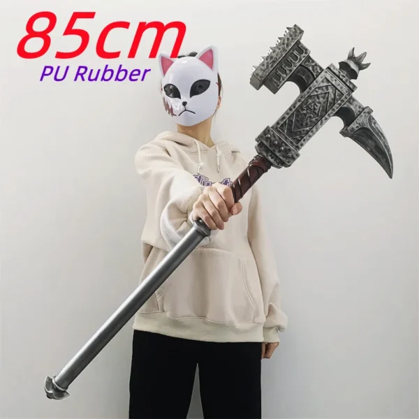 85cm Champion's Rod Tomahawk Game AXE Magic Champion War Hammer Cosplay Weapon Props Safety PU Rubber Role Gift Toys - Image 6