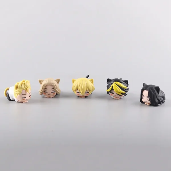 6Pcs/1Set Anime Tokyo Avengers Q Version Napping Caty Manjiro Sano Model Baji Keisuke Toys Lying Down Set Ornament Car Doll - Image 6