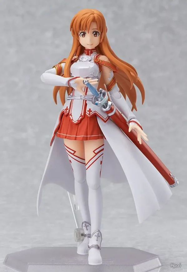 14CM Sword Art Online Action Figure Yuuki Asuna Fighting Form Standing Model Changeable Face Toys for Children PVC Gift Doll - Image 5