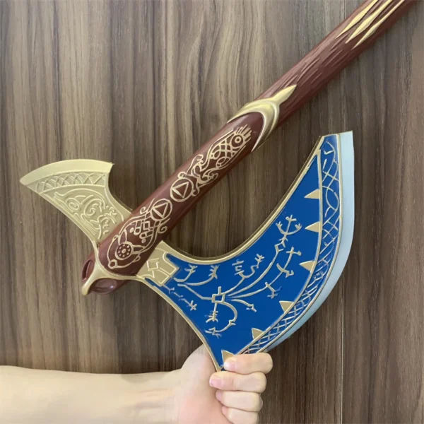 God of War 4 Kratos Axe 1:1 Leviathan AXE Goledn Ver. Weapon Prop Role Play Gift Safety PU Big AXE Toy Halloween Cosplay - Image 7