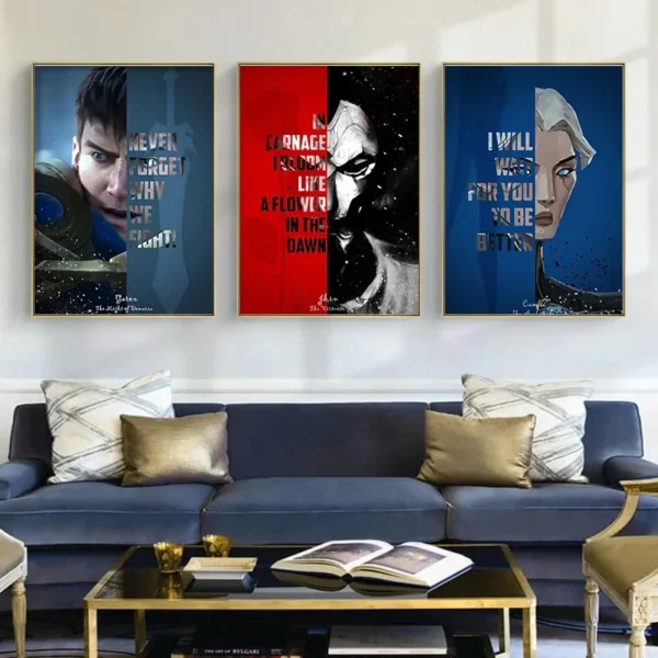 League of Legends Series Characters Quotations Canvas Painting HD Print Wall Art Pictures for Bedroom Game Room Home Decoration - Image 4