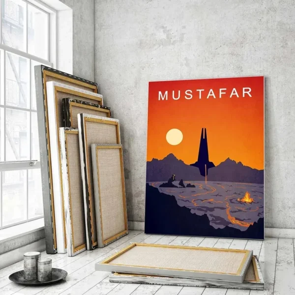 Minimalist Movie Poster Tatooine Hoth Endor Coruscant Mustafar Naboo Wall Art Picture Canvas Print Room Home Decor Painting Gift - Image 6