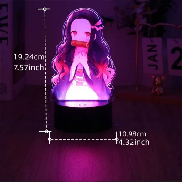 Anime Figures 3D Lamp Tanjirou Nezuko Zenitsu Led Night Light Remote Control Smart Touch Lamp Room Decor Birthday Christmas Gift - Image 2
