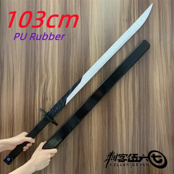 Assassin's Scissor Seven Magic Sword Weapon Cracks Knife Seven Killer Sowrd Cosplay 1:1 Ninja Knife PU Prop Sword Christmas Gift