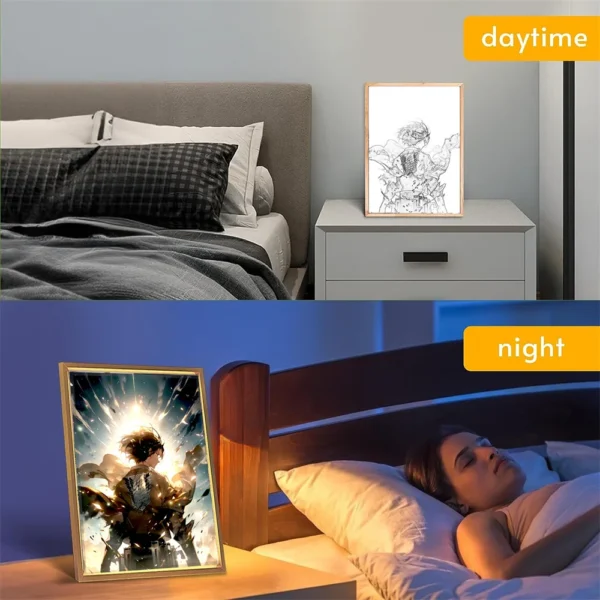 Anime Attack on Titan Light Painting Interior Room Wall Decor Home Decorative Painting For Bedroom Friends Painting Moon Lamp - Image 4