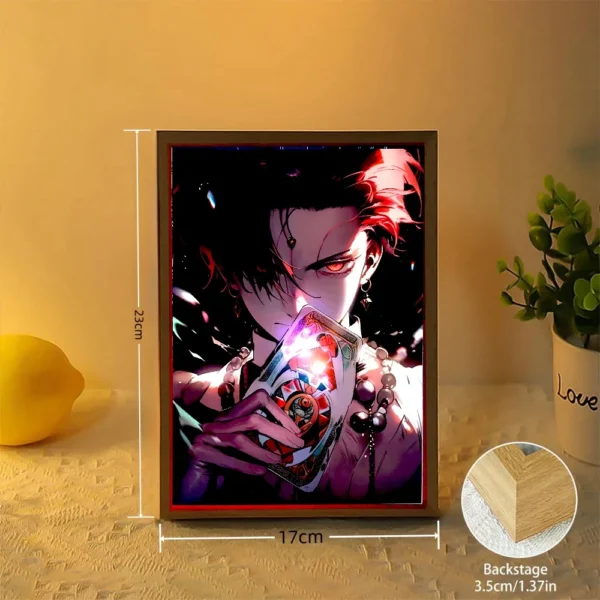 Anime Figure Hunter×Hunter Light Painting Photo Frame Killua Chrollo Action Figure Night Light Collection Toys Kid Birthday Gift - Image 4