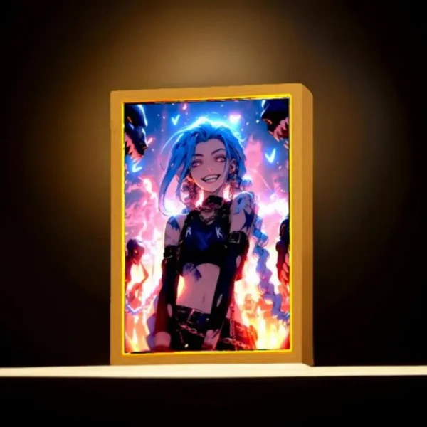 Anime Figure League of Legends Figures Light Painting Photo Frame Night Light Action Figures Gaming Room Decor Christmas Gifts - Image 3