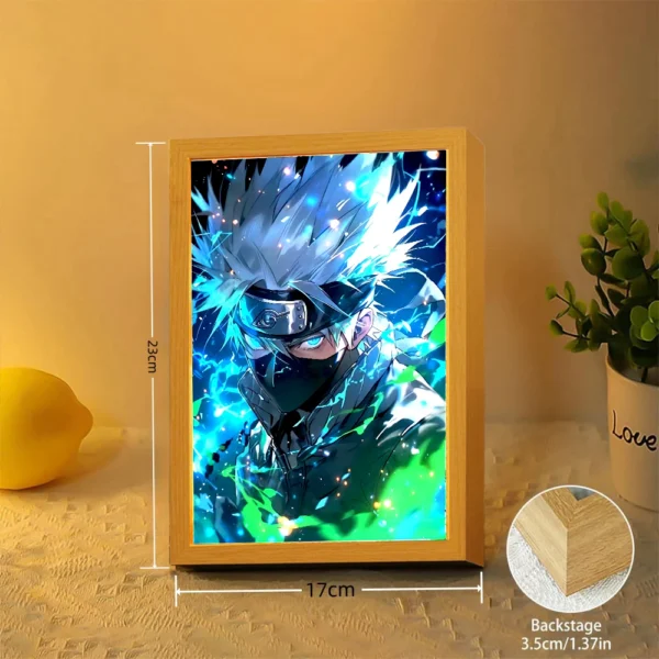 Light Painting Photo Frame Naruto Action Figure Sasuke Gaara Led Night Light Anime Figure Bedroom Decor Christmas Gift Moon Lamp - Image 3