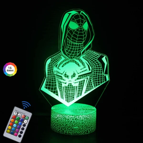 2024 Spiderman VS venom 7/16 Colors Touch Remote Control LED Night Lamp Touch Table Lamp Ornaments Kids Toys Gifts - Image 11