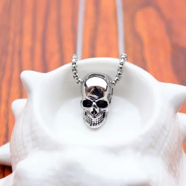 Fashion Personality Domineering Skull Pendant Necklace Men's Gothic Punk Style Unique Charm Party Accessories Gift - Image 4