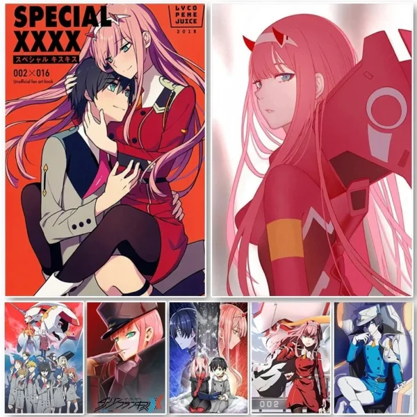Japan Anime DARLING in The FRANXX Posters Cartoon 002 Decor Wall Art Canvas Painting Picture Printed Room Home Decoration Poster