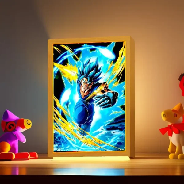 Anime Dragon Ball Z Light Painting Photo Frame Dragon Ball Figures Goku Action Figure Led Night Light Room Decor Gifts Moon Lamp - Image 3