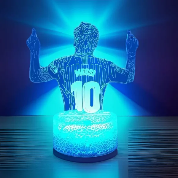 3D Lamp Illusion LED Night Light Football Character Messi Luminous Touch Child Nightlight Kids BedRoom Decor Table Lamps Gifts - Image 4