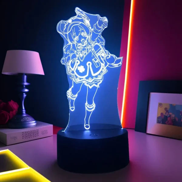 3D Lamp Anime Figures Genshin Impact 3D Night Light Raiden Shogun PVC Model Gamer Lamp Decoration Bedroom Lights Kids Toys Gifts - Image 3