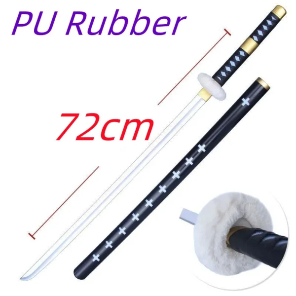 1:1 Cosplay Roronoa Zoro Katana Sword 72cm PU Qiu Shui Sword Aki Mizu Samurai Weapon Party boy Gifts Role Playing model - Image 6