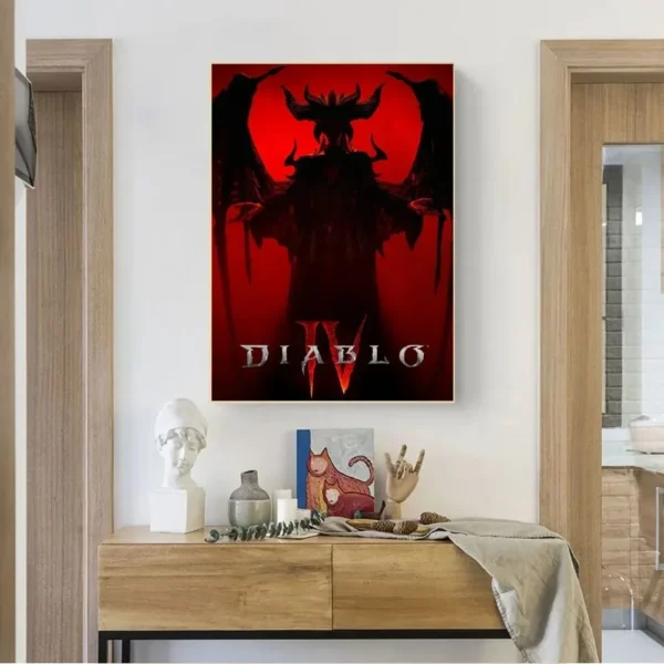 Game D-Diablos Poster No Framed Poster Club Bar Poster Wall Art Painting Bedroom Study Canvas Painting - Image 3