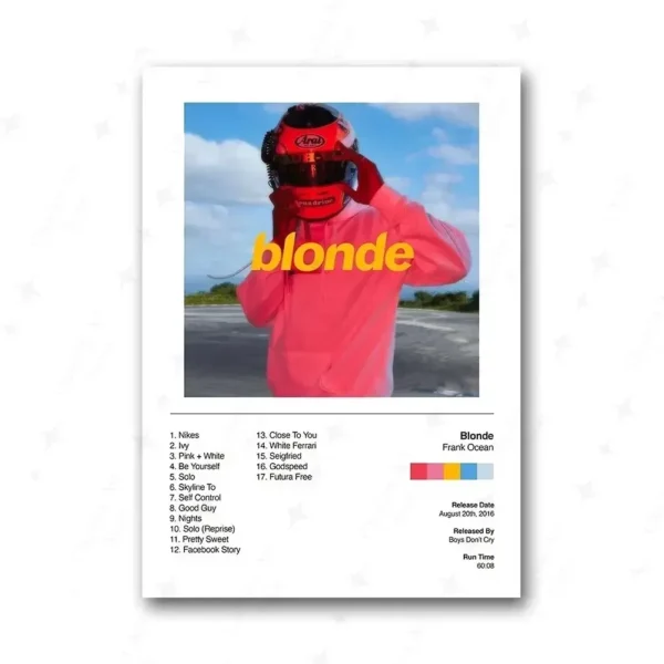 Tyler The Creator Frank Ocean Blonde Poster Hip Hop Music Star Canvas Wall Art for Home Cafe Room Decor - Image 6