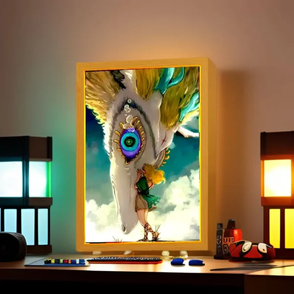 Legend of Zelda Light Painting Photo Frame Princess Zelda Action Figure Led Night Light Anime Figures Collection Room Decor Gift - Image 2