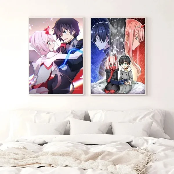 Japan Anime DARLING in The FRANXX Posters Cartoon 002 Decor Wall Art Canvas Painting Picture Printed Room Home Decoration Poster - Image 3