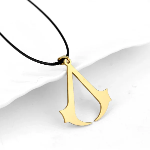 Classic Movie Assassins Necklace Chopped Triangle Stainless Steel Silver Black Gold Color Pendant Necklace fans Jewelry Gifts - Image 3