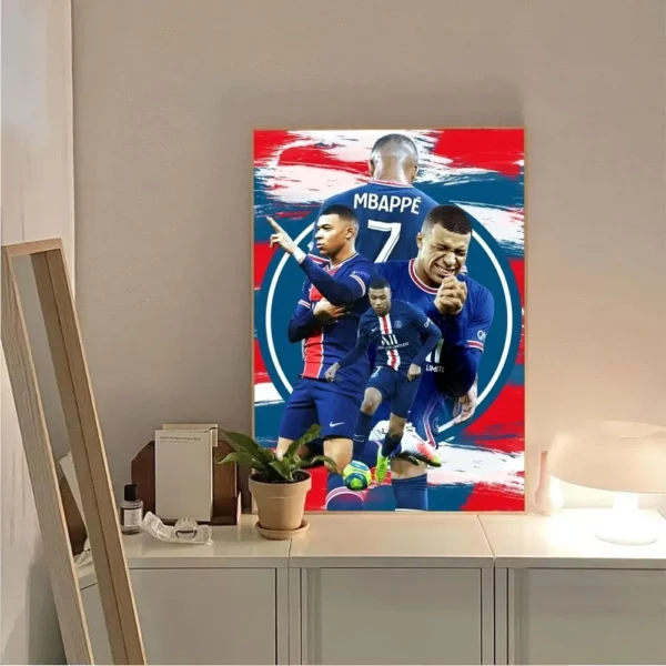 K-Kylian Football M-Mbappés Star Poster No Framed Club Bar Poster Wall Art Canvas Painting Bedroom Study - Image 4