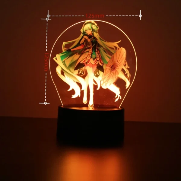 Anime 3D Lamp Hatsune Miku Action Figures Kawaii PVC LED Night Light Smart touch colour Home Room Decor Birthday Toys for Girls - Image 8