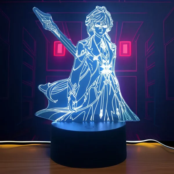 3D Lamp Anime Figures Genshin Impact 3D Night Light Raiden Shogun PVC Model Gamer Lamp Decoration Bedroom Lights Kids Toys Gifts - Image 5