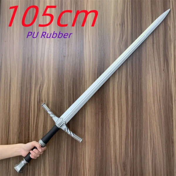 Game Wild Hunt Sword Geralt Cosplay Weapon Exotic Beasts Sword White Wolf Props Safety PU Rubber Role Gift Toys