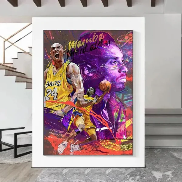 Famous Basketball Stars Wall Art Poster Abstract Graffiti Mural Modern Home Decor Canvas Painting Room Decorate Prints Pictures - Image 4