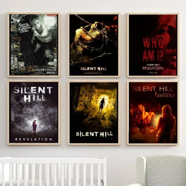 Classic Movie Horror Thriller Silent Hill Canvas Wall Art Home Decor Room Decor Digital Painting Living Room Restaurant - Image 4