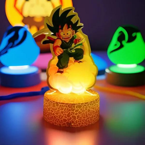 Dragon Ball Z Goku Anime Figure 3D Lamp Gohan PVC Action Figures RGB LED Night Light Toys Children Room Decor Super Saiyan Gifts - Image 2