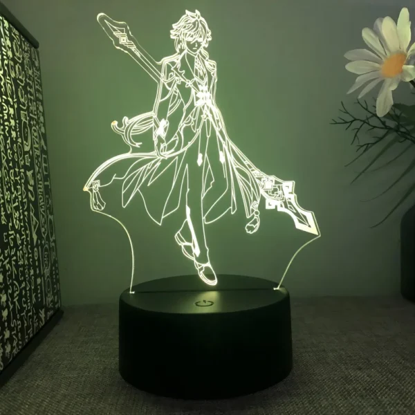 3D Lamp Anime Figures Genshin Impact 3D Night Light Raiden Shogun PVC Model Gamer Lamp Decoration Bedroom Lights Kids Toys Gifts - Image 7
