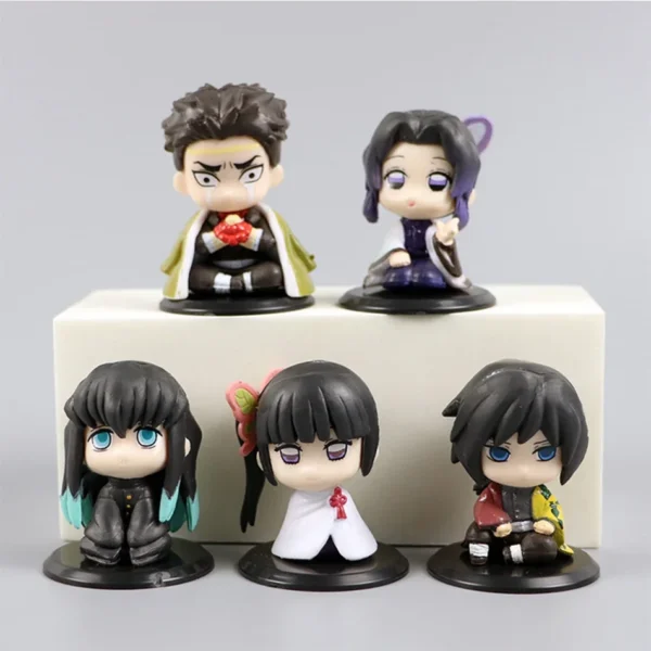 15 Style/Set Q Version Demon Slayer Sitting Ghost Doll Tanjiro Nidouzi Inosuke Zenizu Figure Action Figure Movie Model Toys Doll - Image 8
