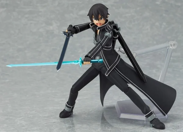 14CM Anime Game Figure Japanese Anime Sword Art Online Kirito Can Change Face Battle Suit Standing Model Dolls Toy PVC - Image 6