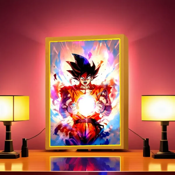 Anime Figure Dragon Ball Light Painting Photo Frame Goku Vegeta Led Night Light Birthday Bedroom Decor Original Gifts Moon Lamp - Image 8