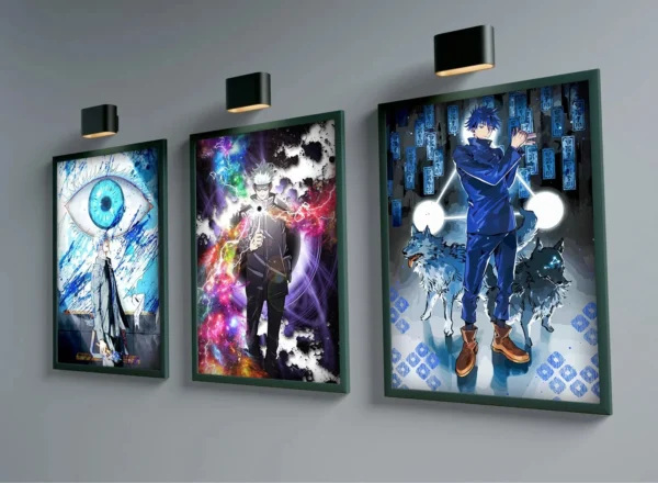 Pop Anime Jujutsu Kaisen Poster Aesthetic Set Gojo Eyes sukuna Manga Canvas Print Wall Art Home Kids Kawaii Room Decor Gift - Image 8