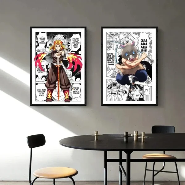 Japan Movie Anime Posters Demon Slayer Anajiro Inosuke Comics Kids Bedroom Home Decor Canvas Paintings Wall Art HD Frameless - Image 5