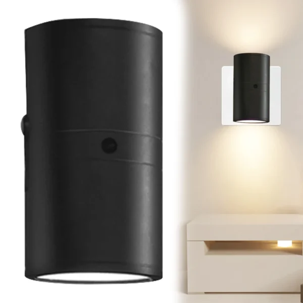 Night Light Plug Into Wall 16W 3000K EU Plug-In Bedside Lamp 0-100LM EU Plug Socket Wall Lamp Remote Control for Hallway Bedroom - Image 3