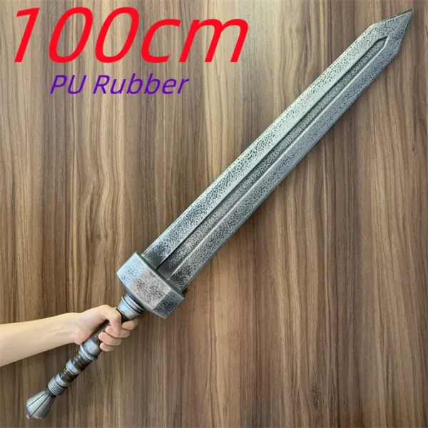 Holy Moonlight Sword Perforated Knife Game Ring Cosplay Greatsword Broken Knife Prop Weapon 1:1 Safety PU Rubber Halloween Toy - Image 5