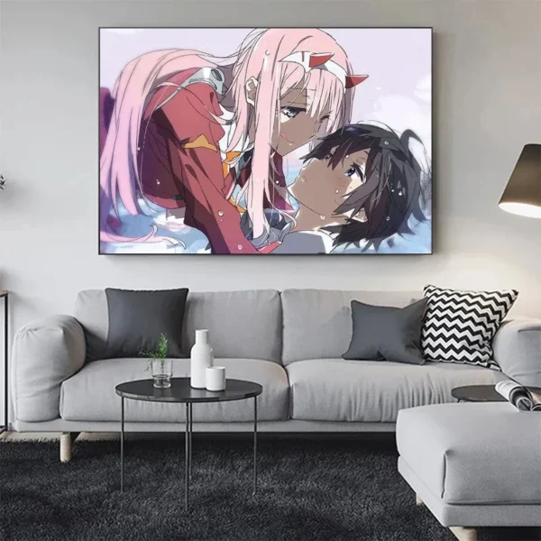 Japan Anime DARLING in The FRANXX Posters Cartoon 002 Decor Wall Art Canvas Painting Picture Printed Room Home Decoration Poster - Image 5