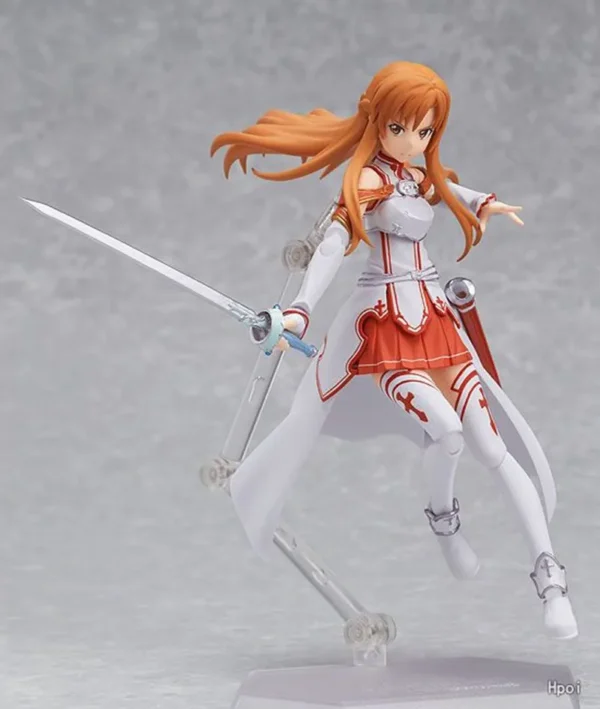 14CM Sword Art Online Action Figure Yuuki Asuna Fighting Form Standing Model Changeable Face Toys for Children PVC Gift Doll - Image 6